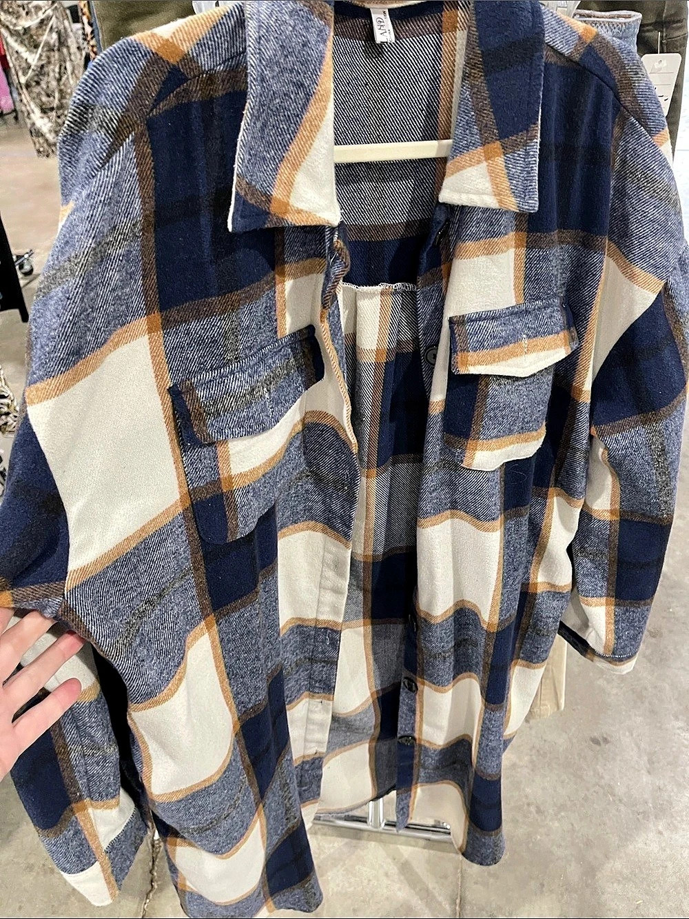 IN'VOLAND Womens Plus Size Flannel Plaid Shirts Long Sleeve Jacket Shacket